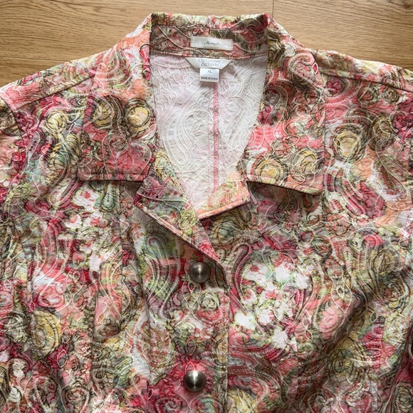 Christopher & Banks Multicolor Paisley Blazer - Picture 2 of 8